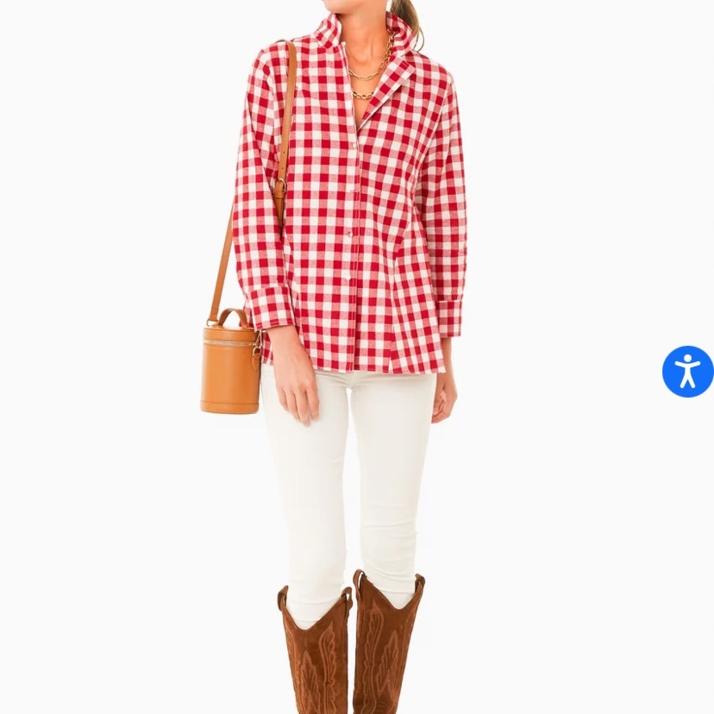Apple Red Gingham Scarlett Button Down Pomander Place Tuckernuck